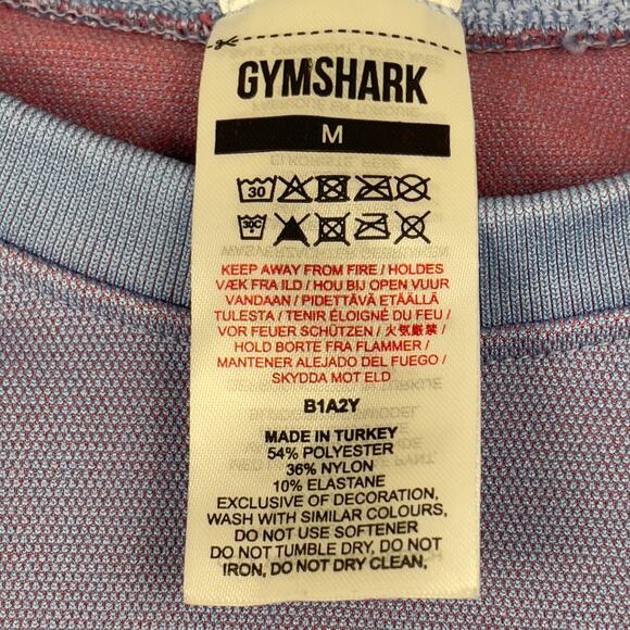 Gymshark Adapt Ombre Seamless Crop Top Pink Blue Size Medium Active Sportswear - Picture 5 of 8